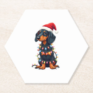 Dessous-de-verre En Papier Dachshund illuminations de Noël Noël Noël Noël Noë