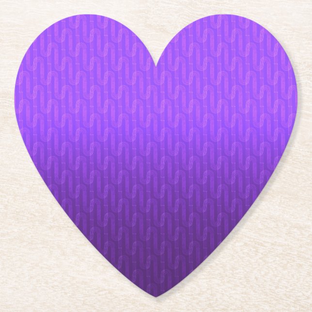 Dessous-de-verre En Papier Dégradé du lilas néon. (Devant)