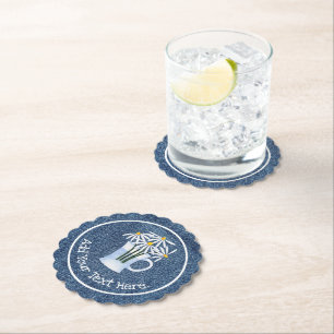 Dessous-de-verre En Papier Denim Et Daisys