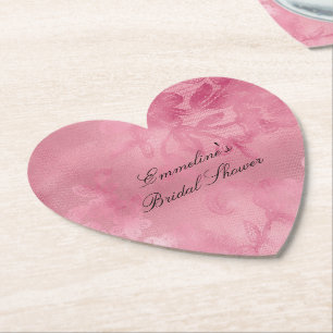 Dessous-de-verre En Papier Dentelle rose chic