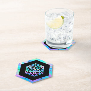 Dessous-de-verre En Papier Dés RPG Joueur de rôle de tableau Holo Old Schoo