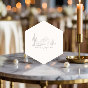 Dessous-de-verre En Papier Desert Vibes Mariage Merci Paysage ID1019