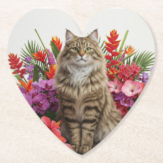 Dessous-de-verre En Papier Dessin de sous-verres en papier pour chat tropical