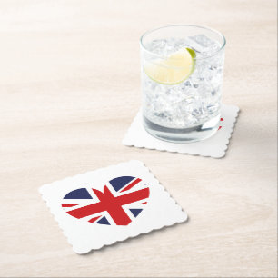 Dessous-de-verre En Papier Dessous de verre de boisson du drapeau britannique