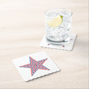 Dessous-de-verre En Papier Dessous de verre de boisson Star Papier Patriotiqu