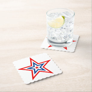Dessous-de-verre En Papier Dessous de verre de boisson Star Papier Patriotiqu
