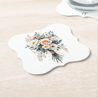 Dessous-de-verre En Papier Dessous de verre de bouquet célestes florissants