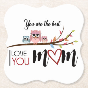 Dessous-de-verre En Papier Dessous de verre de carton « day mother's "