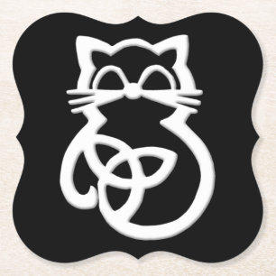 Dessous-de-verre En Papier Dessous de verre de chats celtiques à noeud de tri