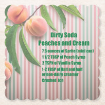 Dessous de verre de pêche à la soda sale