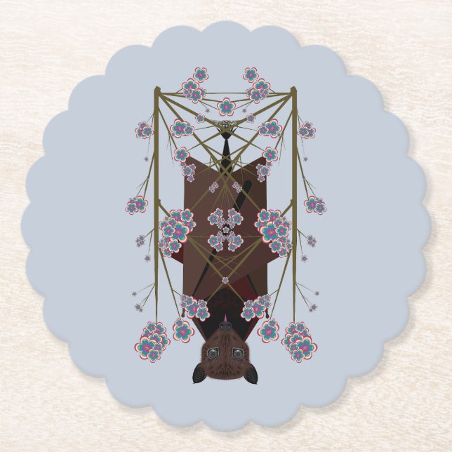 Dessous-de-verre En Papier Dessous de verre en papier bleu Ciel Volant Fox (Devant)