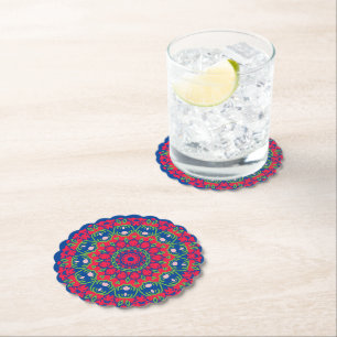 Dessous-de-verre En Papier Dessous de verre en papier bleu pour bar, fêtes, c