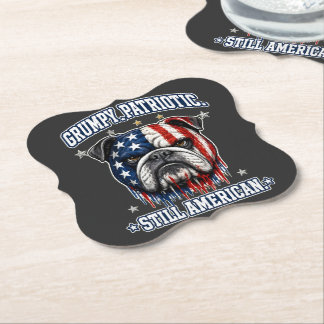 Dessous-de-verre En Papier Dessous de verre en papier Bouledogue patriotique