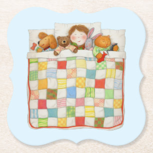 Dessous-de-verre En Papier DESSOUS DE VERRE en papier- COSY QUILT - bleu