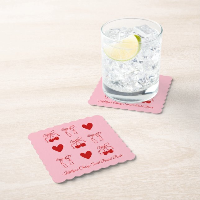 Dessous-de-verre En Papier Dessous de verre en papier de Fête des mariées à l (En situation)