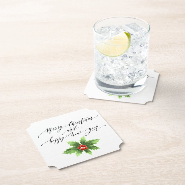 Dessous-de-verre En Papier Dessous de verre en papier de Noël (En situation)