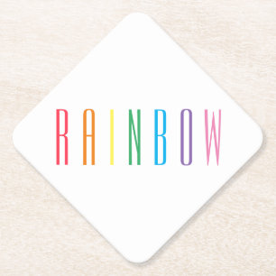 Dessous-de-verre En Papier DESSOUS DE VERRE en papier diamant RAINBOW