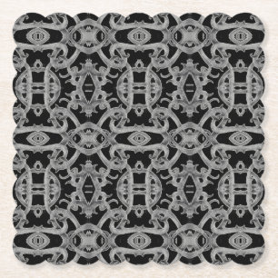 DESSOUS-DE-VERRE EN PAPIER DESSOUS DE VERRE EN PAPIER GOTHIC À BORDS CRANTÉS