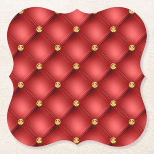 Dessous-de-verre En Papier Dessous de verre en papier Red Gold Gemstone