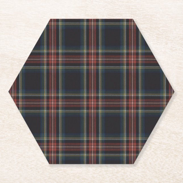Dessous-de-verre En Papier Dessous de verre en papier Tartan (Devant)