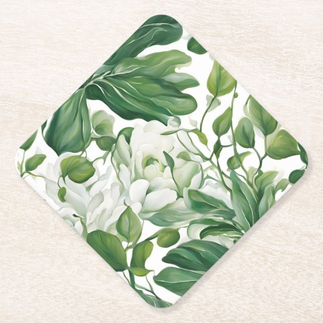 Dessous-de-verre En Papier Dessous de verre floraux (Devant)