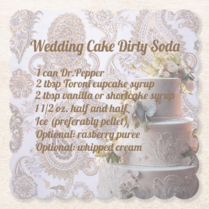 Dessous-de-verre En Papier Dessous de verre Gâteau de Mariage Soda Sale