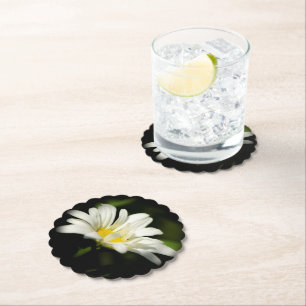 Dessous-de-verre En Papier Dessous de verre Oxeye Daisy Scalloped