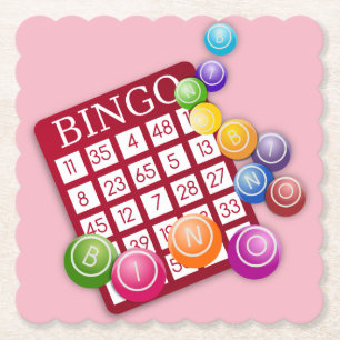 Dessous-de-verre En Papier Dessous de verre papier Bingo à bord incliné