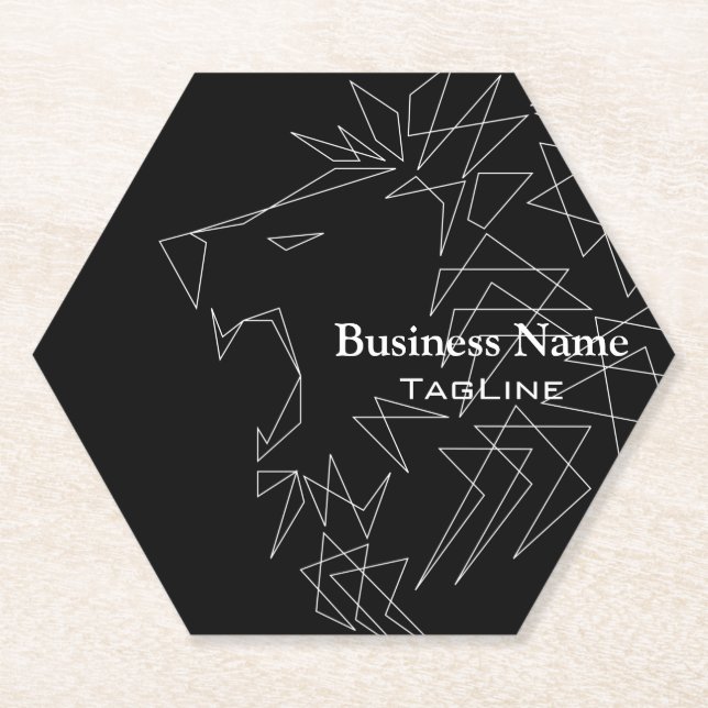 Dessous-de-verre En Papier Dessous de verre papier du lion rugissant de la tr (Devant)