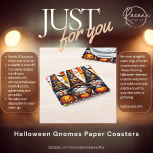 Dessous-de-verre En Papier Dessous de verre papier Halloween Gnomes