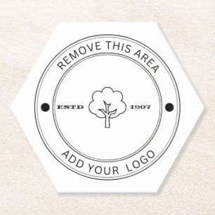 Dessous-de-verre En Papier Dessous de verre papier logo minimaliste de l'entr