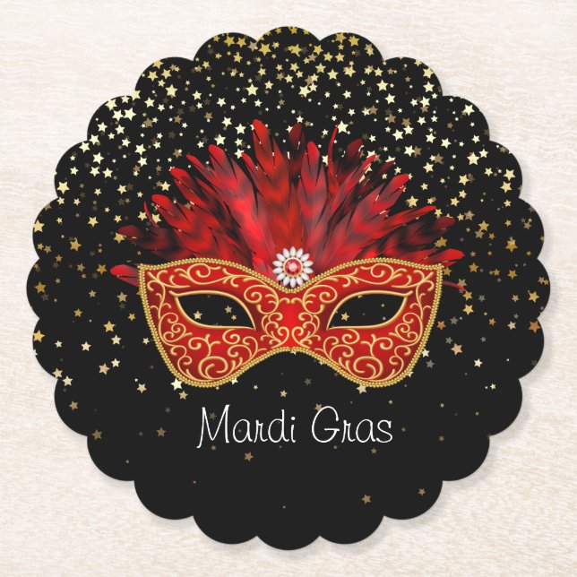 Dessous-de-verre En Papier Dessous de verre papier Mardi Gras (Devant)
