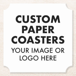 Dessous-de-verre En Papier Dessous de verre PAPIER personnalisés (6) 4" TICKE