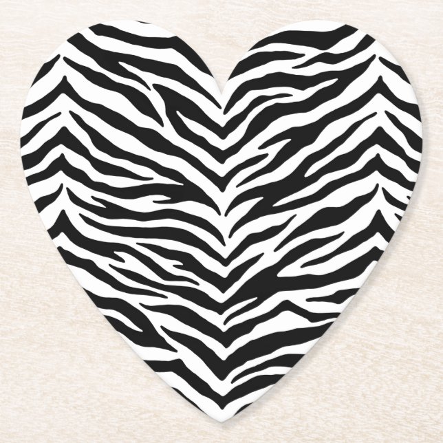 Dessous-de-verre En Papier Dessous de verre papier Set-Zebra Print (Devant)