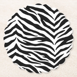 Dessous-de-verre En Papier Dessous de verre papier Set-Zebra Print