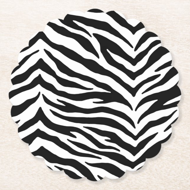 Dessous-de-verre En Papier Dessous de verre papier Set-Zebra Print (Devant)