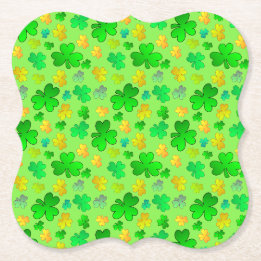 Dessous-de-verre En Papier Dessous de verre papier Shamrock de la Saint-Patri