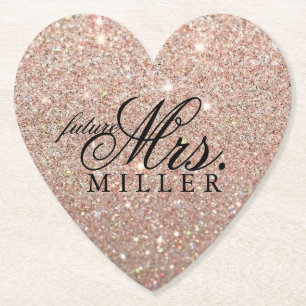 Dessous-de-verre En Papier Dessous de verre - Parties scintillant Coeur Fab f
