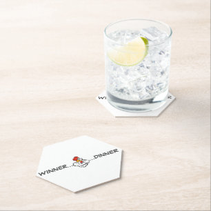 Dessous-de-verre En Papier Dîner de gagnant Dessous de verre de papier grill 
