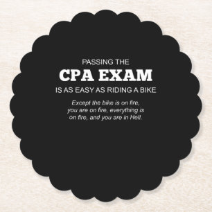 Dessous-de-verre En Papier Don d'examen CPA d'expert-comptable agréé