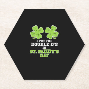 Dessous-de-verre En Papier Double Ds Sur St Paddys Day Shamrock Funny Patrick