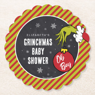 Dessous-de-verre En Papier Dr Seuss   Oh Boy Grinch Baby shower