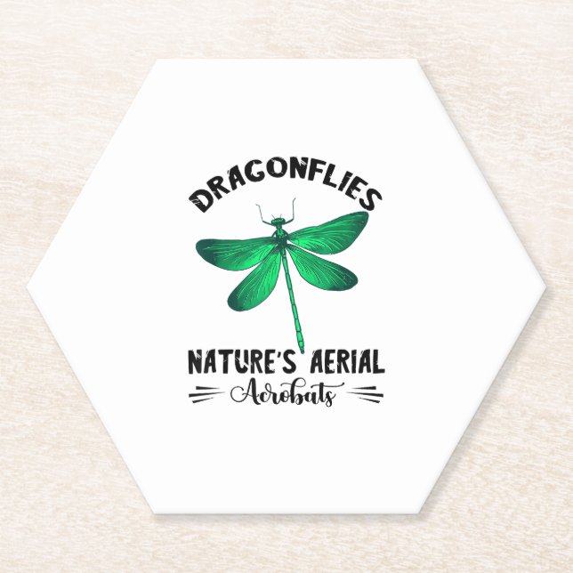Dessous-de-verre En Papier Dragonfly Nature Insect Nature's Aerial Acrobat Dr (Devant)