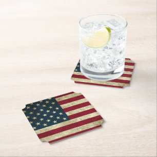 Dessous-de-verre En Papier Drapeau américain