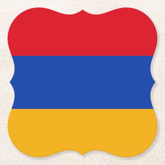 Dessous-de-verre En Papier Drapeau arménien (Devant)
