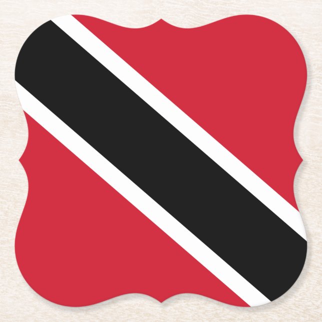 Dessous-de-verre En Papier Drapeau de Trinité-et-Tobago (Devant)