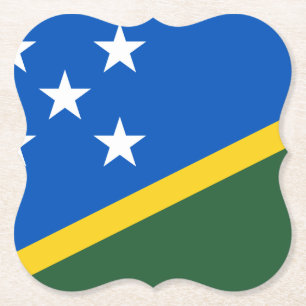 Dessous-de-verre En Papier Drapeau des Îles Salomon