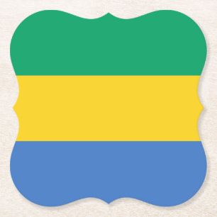 Dessous-de-verre En Papier Drapeau du Gabon