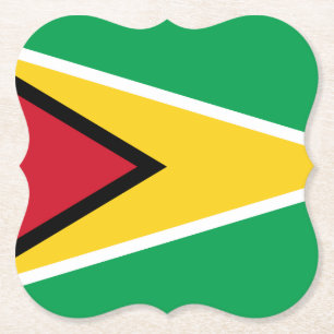Dessous-de-verre En Papier Drapeau du Guyana (Guyana)
