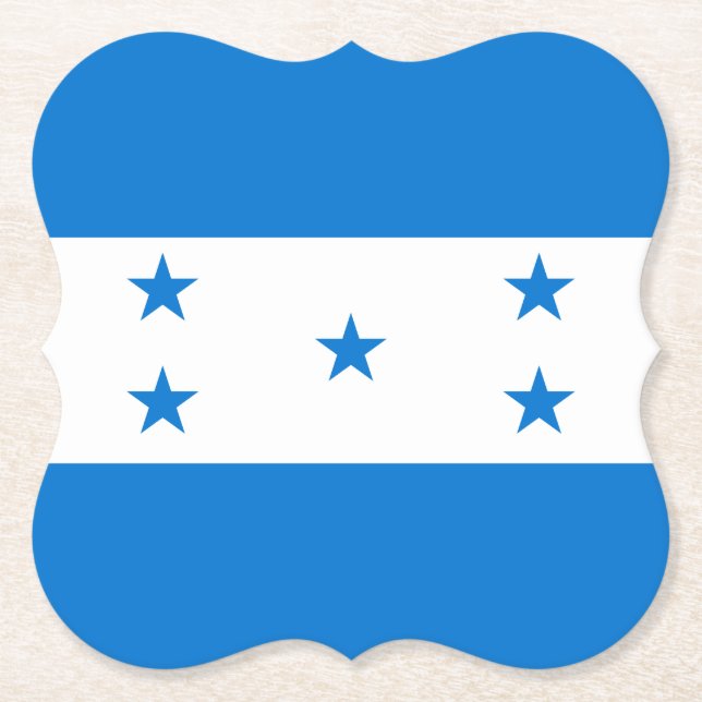 Dessous-de-verre En Papier Drapeau du Honduras (Devant)